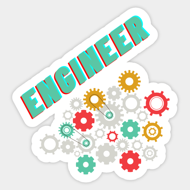 Engineer hhh Green, T-shirt Sticker by hasanclgn